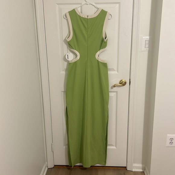 Staud Dolce Cutout Maxi Dress In Lime Green/White NWT Size Medium - Picture 9 of 14